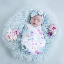 Load image into Gallery viewer, Sweet Petal  | Snuggle Swaddle &amp; Topknot Set - Snuggle Hunny Kids
