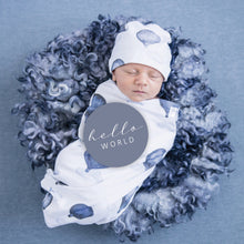 Load image into Gallery viewer, Cloud Chaser &amp; Indigo Reversible Milestone Cards - Snuggle Hunny Kids - Green Lily 
