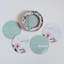 Load image into Gallery viewer, Wattle &amp; Sage Reversible Milestone Cards - Snuggle Hunny Kids - Green Lily 
