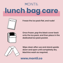 Load image into Gallery viewer, MontiiCo Large Insulated Lunch Bag - Pink Colour Block
