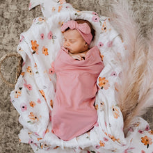 Load image into Gallery viewer, Jewel  | Snuggle Swaddle &amp; Topknot Set - Snuggle Hunny Kids
