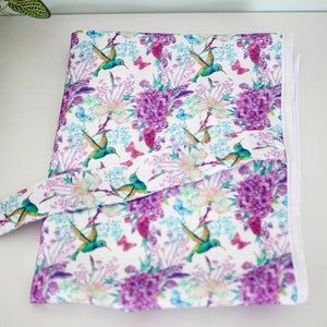 Change Mat - Blissful Hummingbirds - Green Lily 