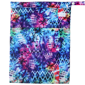 Boho Babes - Rainbow Tie Dye - Large Wetbag - Green Lily 