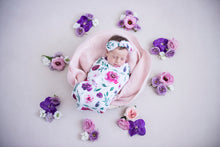 Load image into Gallery viewer, Peony Bloom  | Snuggle Swaddle &amp; Topknot Set - Snuggle Hunny Kids
