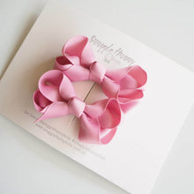 Load image into Gallery viewer, Dusty Pink Bow Clips - Piggy Tail Set
