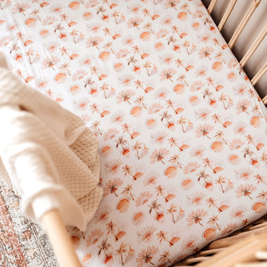 Paradise l Fitted Cot Sheet - Snuggle Hunny Kids