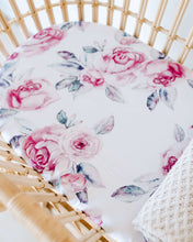 Load image into Gallery viewer, Lilac Skies l Bassinet Sheet / Change Pad Cover - Snuggle Hunny Kids
