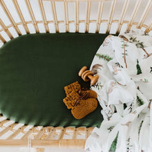 Load image into Gallery viewer, Olive l Bassinet Sheet / Change Pad Cover - Snuggle Hunny Kids - Green Lily 
