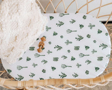 Load image into Gallery viewer, Cactus l Bassinet Sheet / Change Pad Cover - Snuggle Hunny Kids - Green Lily 
