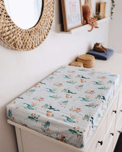 Load image into Gallery viewer, Whale l Bassinet Sheet / Change Pad Cover - Snuggle Hunny Kids - Green Lily 
