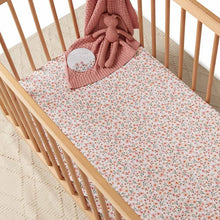 Load image into Gallery viewer, Spring Floral l Fitted Cot Sheet - Snuggle Hunny
