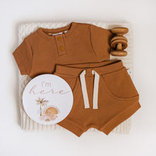 Load image into Gallery viewer, Chesnut Short Sleeve Bodysuit  - Organic Clothing by Snuggle Hunny Kids
