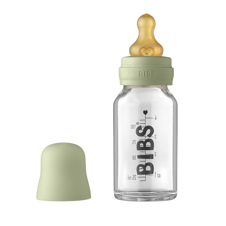 Bibs Baby Glass Bottle Set 110ml Sage