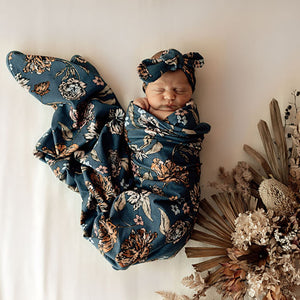Belle | Baby Jersey Wrap & Topknot Set - Snuggle Hunny Kids