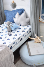 Load image into Gallery viewer, Cloud Chaser l Fitted Cot Sheet - Snuggle Hunny Kids - Green Lily 
