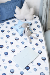 Cloud Chaser l Fitted Cot Sheet - Snuggle Hunny Kids - Green Lily 