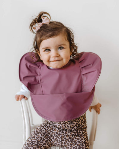 Mauve l Snuggle Bib Waterproof - Snuggle Hunny Kids - Green Lily 