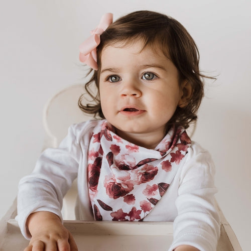 Fluer l Dribble Bandana Bib l Snuggle Hunny Kids - Green Lily 
