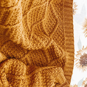 Snuggly Jacks - Honey Organic Knitted Blanket