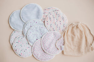 Re-usable Breast Pads - SKY BLOOM - My Little Gumnut