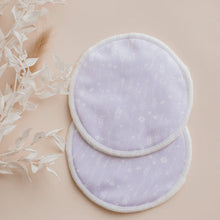 Load image into Gallery viewer, Re-usable Breast Pads - MAUVE FLORET - My Little Gumnut
