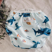 Load image into Gallery viewer, My Little Gumnut - MARINE LIFE - swimming nappy (18-36months) - Green Lily 
