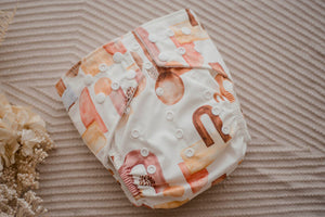 My Little Gumnut - DOUBLE GUSSET CLOTH NAPPY - ARCHIE