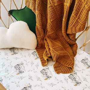 Snuggly Jacks - Honey Organic Knitted Blanket