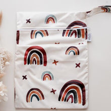 Load image into Gallery viewer, My Little Gumnut - RAINBOW EARTH TONES- Large Double Zip Wet Bag
