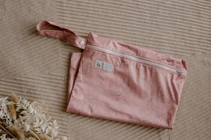 My Little Gumnut - MONSTERA Dusty Pink - Large Wet bag