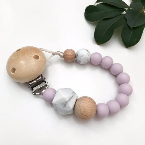 Purples - Marble Accent Silicone Dummy Holder (preorder due feb) - Green Lily 
