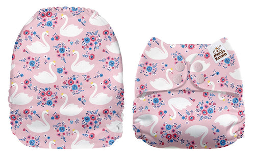 Mama Koala -  Pink Swans - Green Lily 