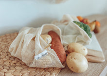 Load image into Gallery viewer, Organic Cotton Mesh Produce Bag (3 pack) - Mini &amp; Boo
