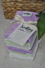 Load image into Gallery viewer, Re-usable Wipes (pack of 6) - Seedling Baby - Green Lily 
