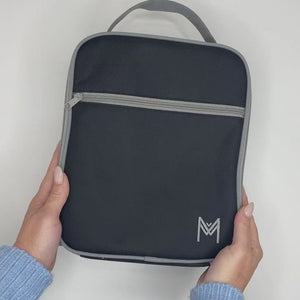 MontiiCo Large Insulated Lunch Bag - Coal