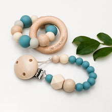 Load image into Gallery viewer, Teal - Naturals Silicone Dummy Holder (preorder due feb) - Green Lily 
