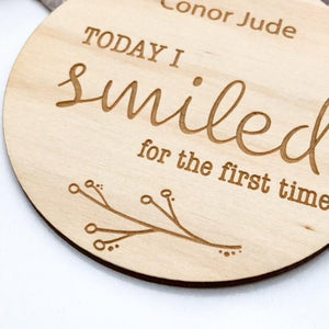 Milestone Cards - wooden plaques - Green Lily 