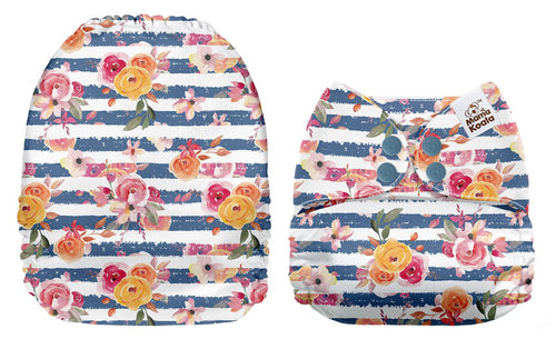 Mama Koala -  floral stripes - Green Lily 