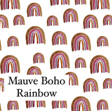 Load image into Gallery viewer, Name Tags for Cloth Nappies - MAUVE BOHO RAINBOW
