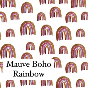 Name Tags for Cloth Nappies - MAUVE BOHO RAINBOW