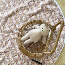 Load image into Gallery viewer, PLAY MAT - RETRO BLOOM + ROSEBUD PINSTRIPE - The Bebe Hive
