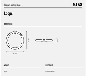 BIBS Loops (12 Pcs) - Blush / Woodchuck / Ivory