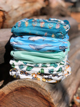 Load image into Gallery viewer, My Little Gumnut Value Pack - 6 nappies + large wetbag - Green Lily 
