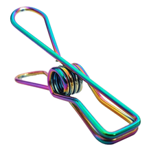 Load image into Gallery viewer, Rainbow Stainless Steel Infinity Clothes Pegs 60 Pack
