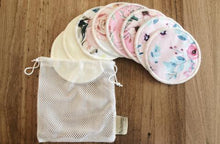 Load image into Gallery viewer, REUSABLE BREAST PADS 10 PAIRS (ASSORTED PATTERNS) - My Little Gumnut - Green Lily 
