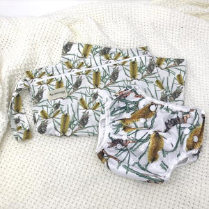 My Little Gumnut - BANKSIA - swimming nappy (18-36months) - Green Lily 
