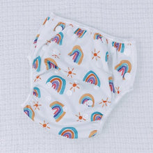Load image into Gallery viewer, My Little Gumnut - PASTEL RAINBOW - swimming nappy (18-36months) - Green Lily 
