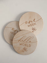 Load image into Gallery viewer, Lion + Lamb the Label WOODEN MILESTONE SET - FERN
