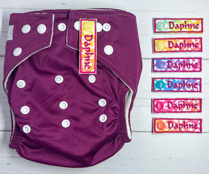 Name Tags for Cloth Nappies - PASTEL LEOPARD