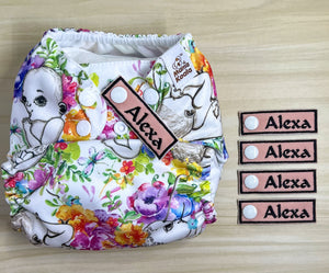 Name Tags for Cloth Nappies - NUDE